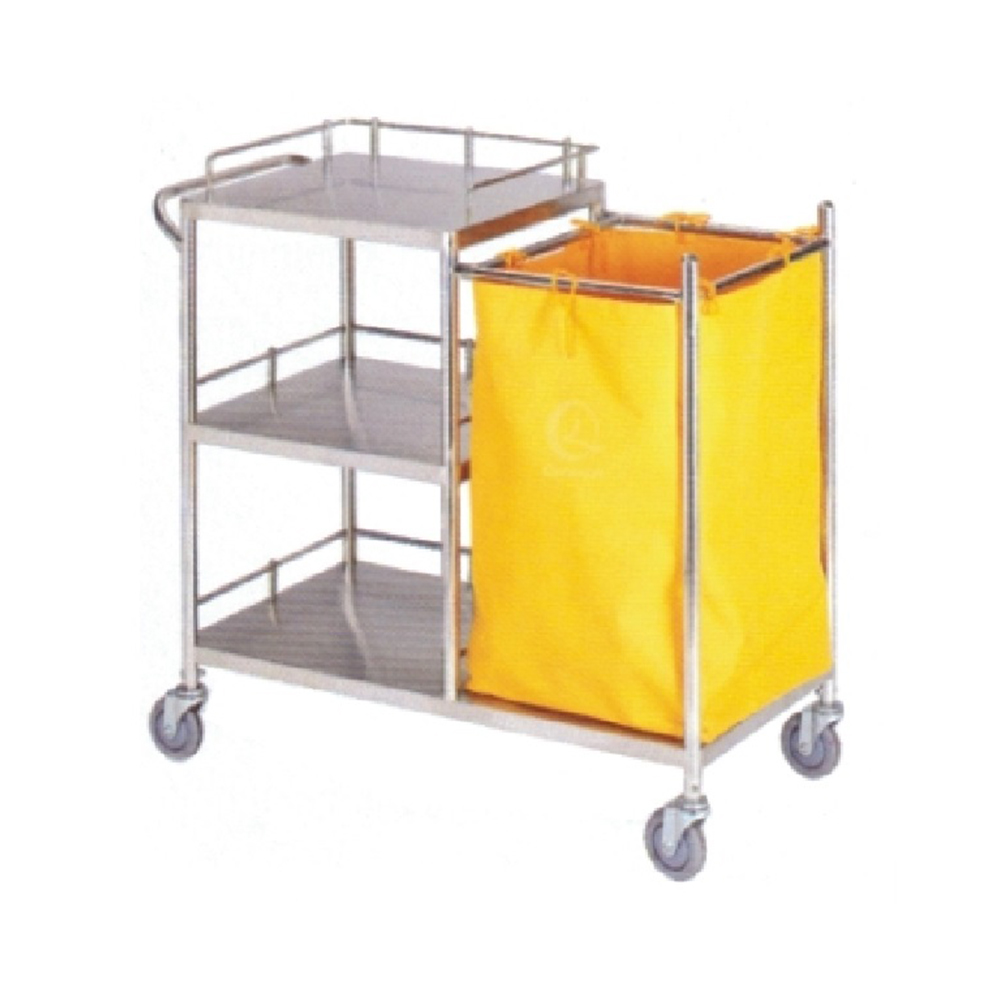 LTFT05 stainless steel and waterproof cloth hospital dirty Article Trolley