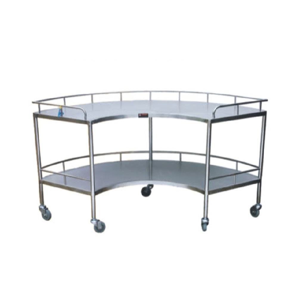 LTFT03 stainless steel Fan-Shaped hospital Apparatus Cart